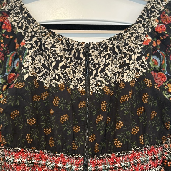 Alice and Olivia Tiered Clementina Mini Dress Paradise/Multi Color Sz 2 - Picture 12 of 12